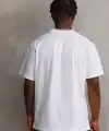 Erkek Baskılı T-Shirt Kısa Kol Bisiklet Yaka Rahat Kalıp Tişört - Beyaz