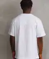 Erkek Baskılı T-Shirt Kısa Kol Bisiklet Yaka Rahat Kalıp Tişört - Beyaz