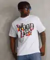 Erkek Baskılı T-Shirt Kısa Kol Bisiklet Yaka Rahat Kalıp Tişört - Beyaz