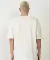 Erkek Baskılı T-Shirt Kısa Kol Bisiklet Yaka Rahat Kalıp Tişört - Beyaz