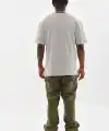 Erkek Baskılı T-Shirt Kısa Kol Bisiklet Yaka Rahat Kalıp Tişört - Gri