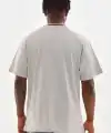 Erkek Baskılı T-Shirt Kısa Kol Bisiklet Yaka Rahat Kalıp Tişört - Gri