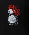 Erkek Baskılı T-Shirt Kısa Kol Bisiklet Yaka Rahat Kalıp Tişört  - Siyah
