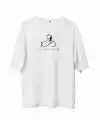 Erkek Baskılı T-Shirt Kısa Kol Bisiklet Yaka Regular Fit Rahat Kalıp Günlük Tişört - Beyaz