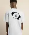 Erkek Baskılı T-Shirt Kısa Kol Bisiklet Yaka Regular Fit Rahat Kalıp Günlük Tişört - Beyaz