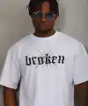 Erkek Baskılı T-Shirt Kısa Kol Bisiklet Yaka Regular Fit Rahat Kalıp Günlük Tişört - Beyaz
