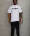 Erkek Baskılı T-Shirt Kısa Kol Bisiklet Yaka Regular Fit Rahat Kalıp Günlük Tişört - Beyaz