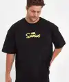 Erkek Baskılı T-Shirt Kısa Kol Bisiklet Yaka Regular Fit Rahat Kalıp Günlük Tişört - Siyah