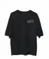 Erkek Baskılı T-Shirt Kısa Kol Bisiklet Yaka Regular Fit Rahat Kalıp Günlük Tişört - Siyah