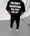 Erkek Baskılı T-Shirt Kısa Kol Bisiklet Yaka Regular Fit Rahat Kalıp Günlük Tişört - Siyah