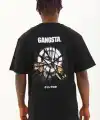 Erkek Baskılı T-Shirt Kısa Kol Bisiklet Yaka Regular Fit Rahat Kalıp Günlük Tişört - Siyah