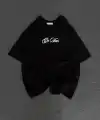 Erkek Baskılı T-Shirt Kısa Kol Bisiklet Yaka Regular Fit Rahat Kalıp Günlük Tişört - Siyah