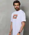 Erkek Baskılı T-Shirt Kısa Kol Bisiklet Yaka Regular Fit Rahat Kalıp Tişört -  Beyaz