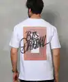 Erkek Baskılı T-Shirt Kısa Kol Bisiklet Yaka Regular Fit Rahat Kalıp Tişört -  Beyaz