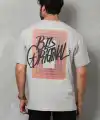 Erkek Baskılı T-Shirt Kısa Kol Bisiklet Yaka Regular Fit Rahat Kalıp Tişört -  Gri