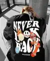 Erkek Baskılı T-Shirt Kısa Kol Bisiklet Yaka Regular Fit Rahat Kalıp Tişört - Siyah