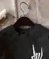 Erkek Baskılı T-Shirt Kısa Kol Bisiklet Yaka Regular Fit Rahat Kalıp Tişört - Siyah