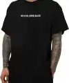 Erkek Baskılı T-Shirt Kısa Kol Bisiklet Yaka Regular Fit Rahat Kalıp Tişört - Siyah