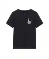 Erkek Baskılı T-Shirt Kısa Kol Bisiklet Yaka Regular Fit Rahat Kalıp Tişört - Siyah