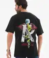 Erkek Baskılı T-Shirt Kısa Kol Bisiklet Yaka Regular Fit Rahat Kalıp Tişört -  Siyah