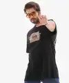 Erkek Baskılı T-Shirt Kısa Kol Bisiklet Yaka Regular Fit Rahat Kalıp Tişört -  Siyah