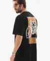 Erkek Baskılı T-Shirt Kısa Kol Bisiklet Yaka Regular Fit Rahat Kalıp Tişört -  Siyah