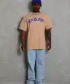 Erkek Baskılı T-Shirt Kısa Kol Bisiklet Yaka Regular Fit Tişört - Bej