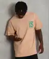 Erkek Baskılı T-Shirt Kısa Kol Bisiklet Yaka Regular Fit Tişört - Bej