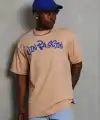 Erkek Baskılı T-Shirt Kısa Kol Bisiklet Yaka Regular Fit Tişört - Bej