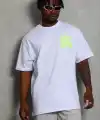 Erkek Baskılı T-Shirt Kısa Kol Bisiklet Yaka Regular Fit Tişört - Beyaz