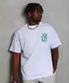 Erkek Baskılı T-Shirt Kısa Kol Bisiklet Yaka Regular Fit Tişört - Beyaz