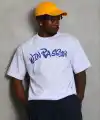 Erkek Baskılı T-Shirt Kısa Kol Bisiklet Yaka Regular Fit Tişört - Beyaz
