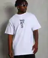 Erkek Baskılı T-Shirt Kısa Kol Bisiklet Yaka Regular Fit Tişört - Beyaz