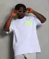 Erkek Baskılı T-Shirt Kısa Kol Bisiklet Yaka Regular Fit Tişört - Beyaz