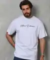Erkek Baskılı T-Shirt Kısa Kol Bisiklet Yaka Regular Fit Tişört - Beyaz