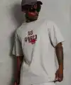 Erkek Baskılı T-Shirt Kısa Kol Bisiklet Yaka Regular Fit Tişört - Gri