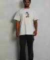 Erkek Baskılı T-Shirt Kısa Kol Bisiklet Yaka Regular Fit Tişört - Gri
