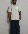 Erkek Baskılı T-Shirt Kısa Kol Bisiklet Yaka Regular Fit Tişört - Gri