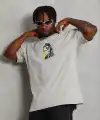 Erkek Baskılı T-Shirt Kısa Kol Bisiklet Yaka Regular Fit Tişört - Gri