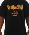 Erkek Baskılı T-Shirt Kısa Kol Bisiklet Yaka Regular Fit Tişört - Siyah
