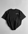 Erkek Baskılı T-Shirt Kısa Kol Bisiklet Yaka Regular Fit Yazlık Tişört - Siyah