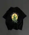 Erkek Baskılı T-Shirt Kısa Kol Bisiklet Yaka Regular Fit Yazlık Tişört - SiyahSiyah