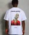 Erkek Baskılı Tişört Kısa Kol Bisiklet Yaka Oversize T-Shirt - Beyaz
