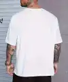 Erkek Baskılı Tişört Kısa Kol Bisiklet Yaka Regular fit Rahat kalıp T-Shirt - Beyaz