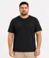 Erkek Battal Big Size Basic Tişört Bisiklet Yaka Rahat Kalıp T-Shirt - Siyah