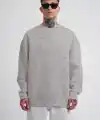 ERKEK Bisikilet Yaka 3 İplik Pamuklu SweatShirt - Gri