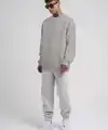 ERKEK Bisikilet Yaka 3 İplik Pamuklu SweatShirt - Gri
