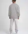 ERKEK Bisikilet Yaka 3 İplik Pamuklu SweatShirt - Gri