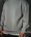 Erkek Bisiklet Yaka 3 İplik pamuklu Basic SweatShirt - Boyalı Gri