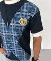 ERKEK Bisiklet Yaka Baskılı Kısa kol Oversize T-Shirt - Siyah
